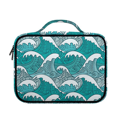 Surfing Wave Pattern Print Briefcase Bible Bag