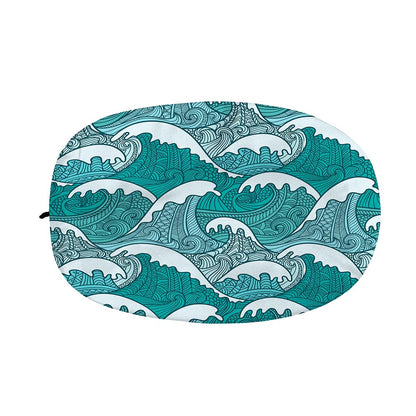 Surfing Wave Pattern Print Car Side Mirror Covers