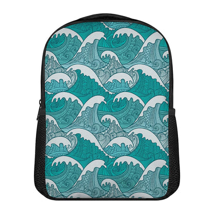 Surfing Wave Pattern Print Casual Backpack