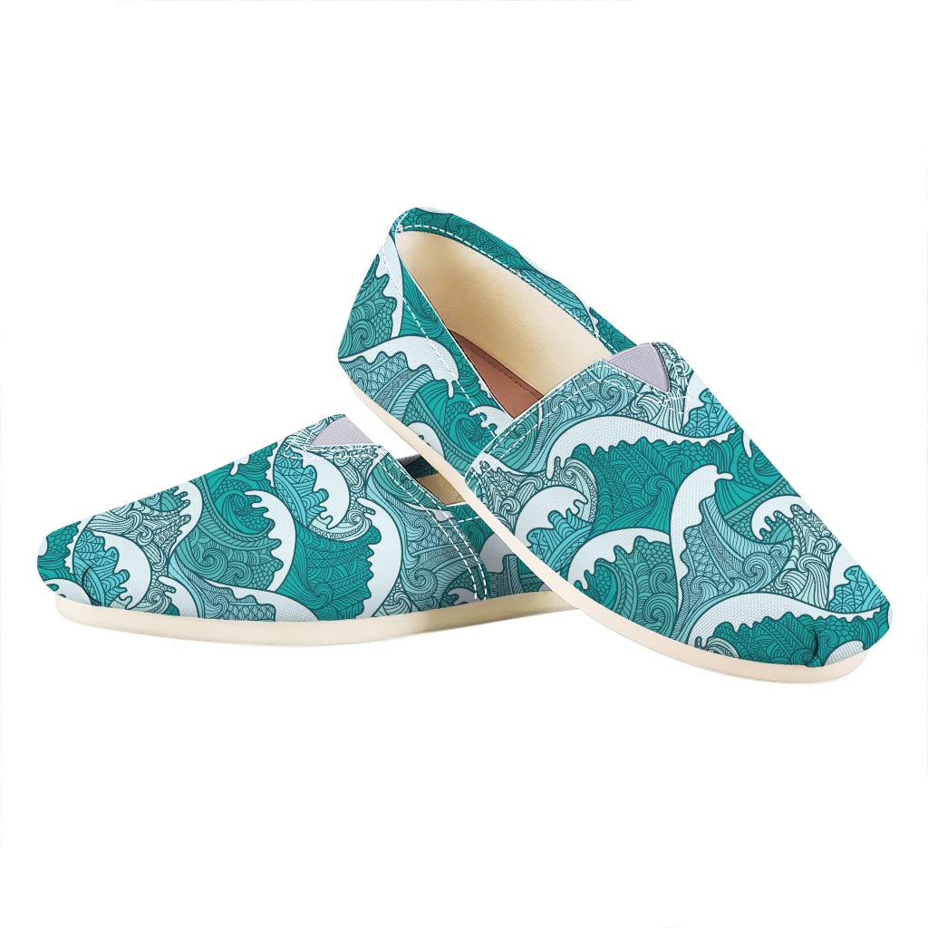 Surfing Wave Pattern Print Casual Shoes