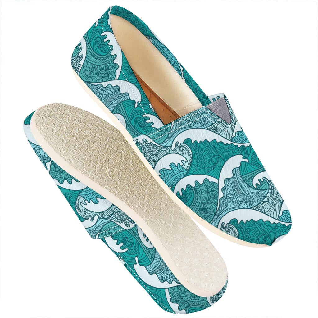 Surfing Wave Pattern Print Casual Shoes
