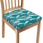 Surfing Wave Pattern Print Chair Cushion Cover