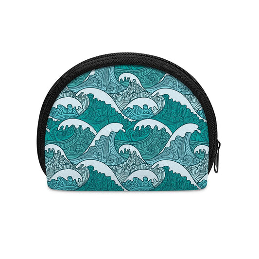 Surfing Wave Pattern Print Coin Purse