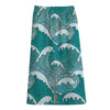 Surfing Wave Pattern Print Cotton Front Slit Maxi Skirt