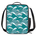 Surfing Wave Pattern Print Crossbody Lunch Bag