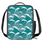 Surfing Wave Pattern Print Crossbody Lunch Bag