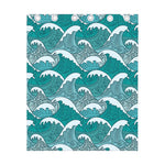 Surfing Wave Pattern Print Curtain