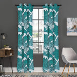 Surfing Wave Pattern Print Curtain