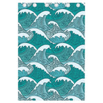 Surfing Wave Pattern Print Curtain