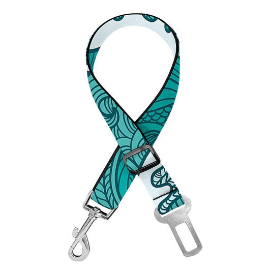 Surfing Wave Pattern Print Dog Seat Belt