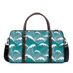 Surfing Wave Pattern Print Duffle Bag