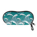Surfing Wave Pattern Print Glasses Case