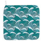 Surfing Wave Pattern Print Hand Towel