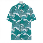 Surfing Wave Pattern Print Hawaiian Shirt