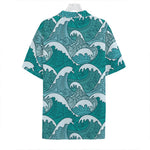 Surfing Wave Pattern Print Hawaiian Shirt