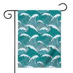 Surfing Wave Pattern Print House Flag