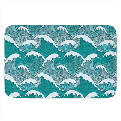 Surfing Wave Pattern Print Indoor Door Mat