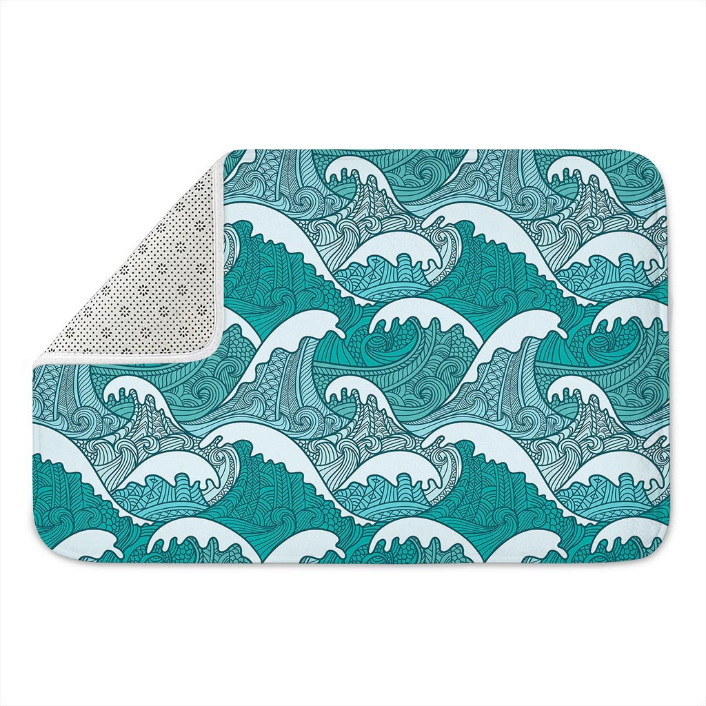 Surfing Wave Pattern Print Indoor Door Mat