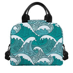 Surfing Wave Pattern Print Insulated Lunch Bag