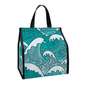 Surfing Wave Pattern Print Insulated Lunch Tote