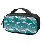 Surfing Wave Pattern Print Insulin Cooler Travel Case