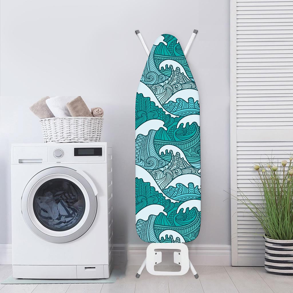 Surfing Wave Pattern Print Ironing Board Cover