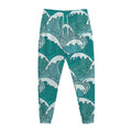 Surfing Wave Pattern Print Jogger Pants