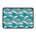 Surfing Wave Pattern Print Kitchen Mat