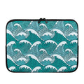 Surfing Wave Pattern Print Laptop Sleeve