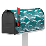 Surfing Wave Pattern Print Mailbox Cover