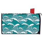 Surfing Wave Pattern Print Mailbox Cover