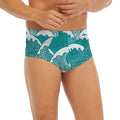 Surfing Wave Pattern Print Men's Briefs