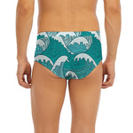 Surfing Wave Pattern Print Men's Briefs