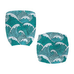 Surfing Wave Pattern Print Office Chair Cover