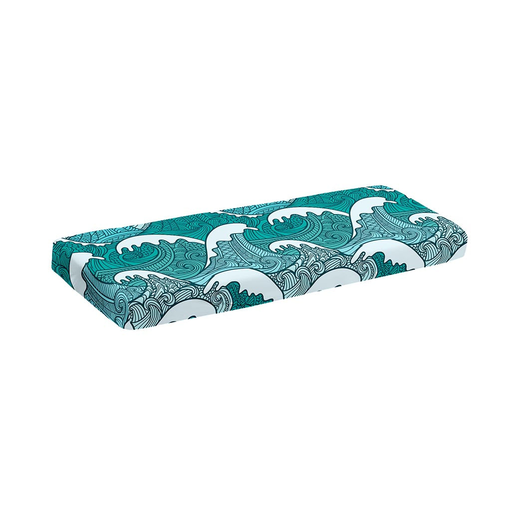 Surfing Wave Pattern Print Piano Keyboard Cover