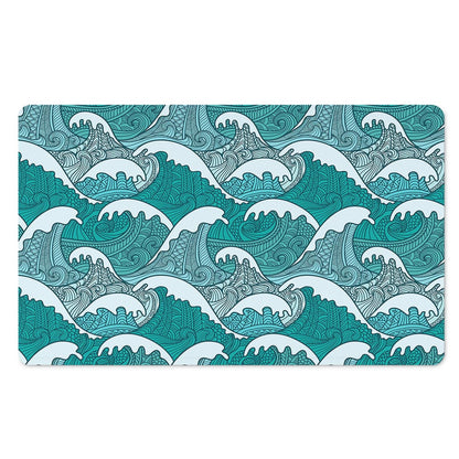 Surfing Wave Pattern Print Polyester Doormat
