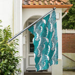 Surfing Wave Pattern Print Polyester Flag