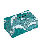 Surfing Wave Pattern Print Rectangle Tissue Box Cover