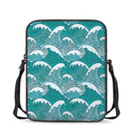 Surfing Wave Pattern Print Rectangular Crossbody Bag