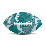 Surfing Wave Pattern Print Rugby Ball