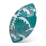 Surfing Wave Pattern Print Rugby Ball
