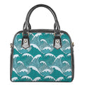 Surfing Wave Pattern Print Shoulder Handbag