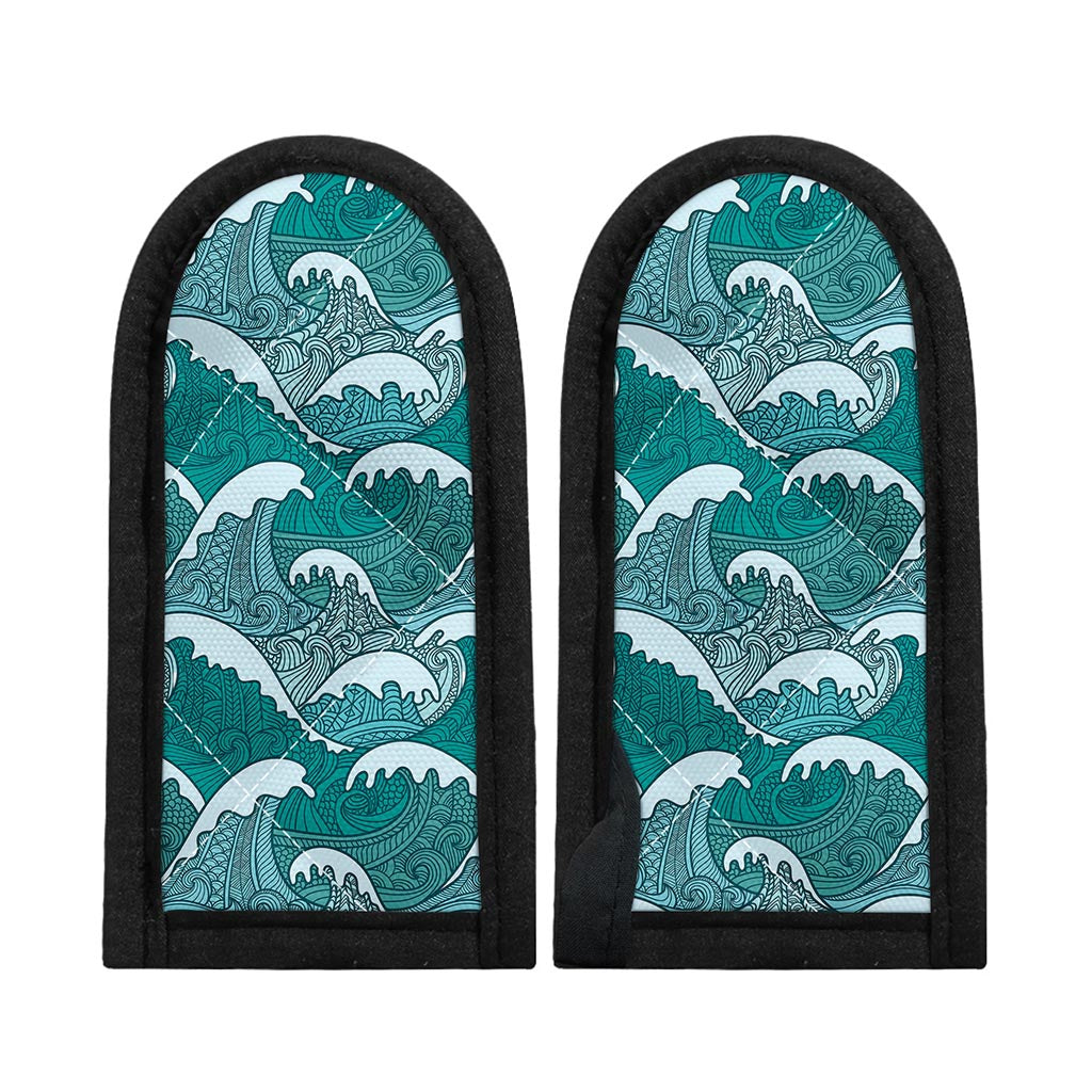 Surfing Wave Pattern Print Skillet Handle Cover