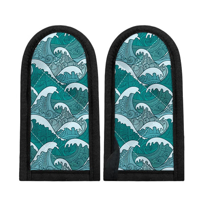 Surfing Wave Pattern Print Skillet Handle Cover