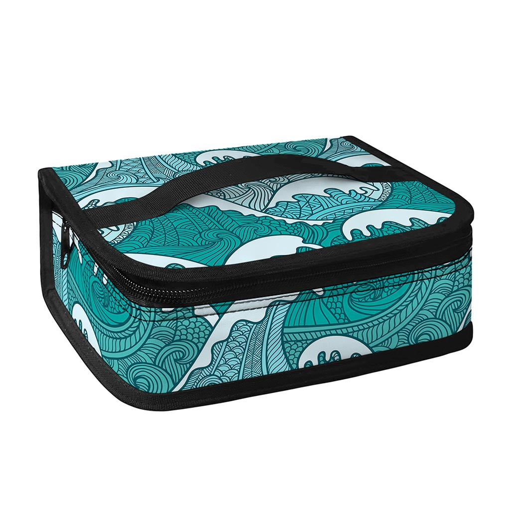 Surfing Wave Pattern Print Small Lunch Bag
