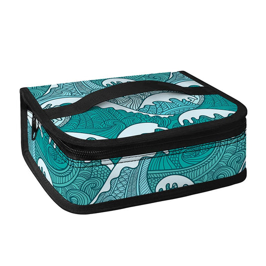 Surfing Wave Pattern Print Small Lunch Bag
