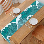 Surfing Wave Pattern Print Table Runner