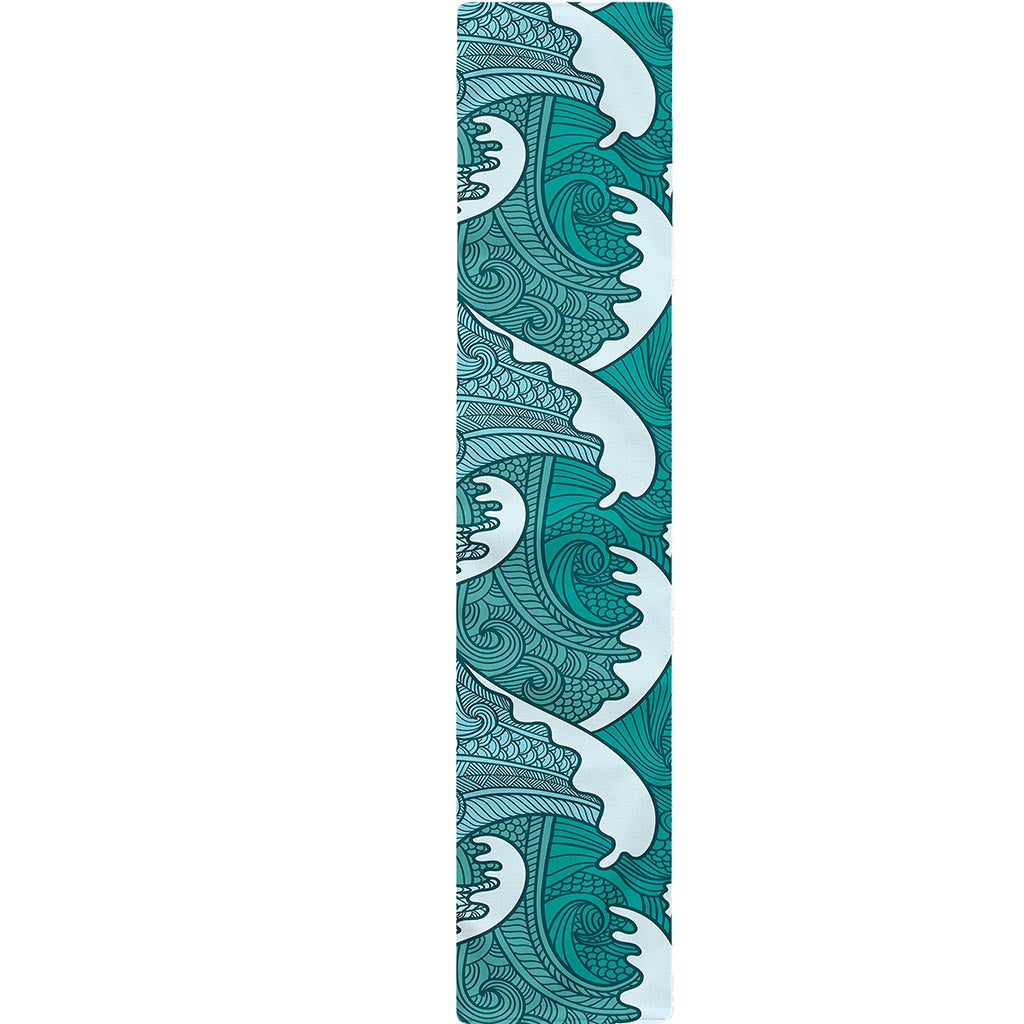 Surfing Wave Pattern Print Table Runner