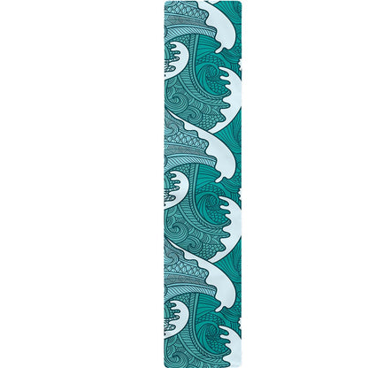 Surfing Wave Pattern Print Table Runner