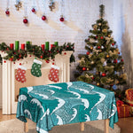 Surfing Wave Pattern Print Tablecloth